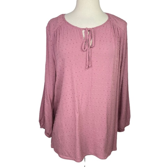 Stitch Fix l Les Serein Swiss Dot Detail Blouse, Large - Picture 1 of 9